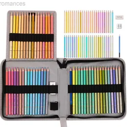 Ołówki 53PCS Kalour Kolor Pencil Set 50 Colors Profesjonalne Macaron Premium Rysowanie warstwy szkicu dla artysty dzieci dla dorosłych dla początkujących D240510