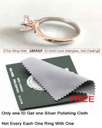 Cericate 18K White Gold Solitaire 6mm 8mm Lab Diamond Ring Engagement Wedding Wedding Wedding Wedding 밴드 선물 Fade Allergy 275i7590280