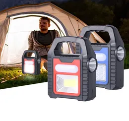 Lanterna portátil 3 em 1 solar carregamento USB Cob recarregável LED LED Camping Lamp à prova d'água à prova d'água lanterna de emergência6606037