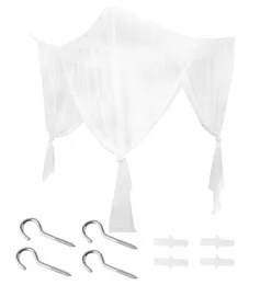 190X210X240cm European Style 4 Corner Post Bed Canopy Mosquito Net Full Netting Bedding Bedroom Decoration9997256