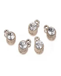 100pcslot 129mm Silvergold Color Alloy Crystal Beads Charms för DIY Crystal Rhinestones för handgjorda smycken hela8238617