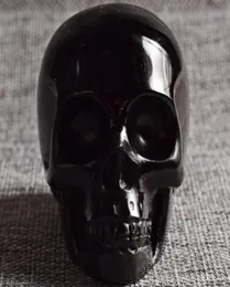تمثال جمجمة من الشكل البشري الكريستالي الطبيعي الأسود سجد الجادي تمثال جمجمة كريستال شفاء ريكي الشر ديكور 5930678