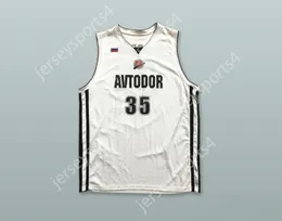 Özel Nay Mens Gençlik/Kids Artem Zabelin 35 BC Avtodor Saratov Rusya Beyaz Basketbol Forması 1993 En İyi Dikişli S-6XL