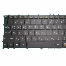 Teclado de laptop para LG 13Z980-B 13Z980-G 13Z980-M 13Z980-T 13ZD980 13ZD980-G 13ZD980-M Coreia KR preto com retroilumide