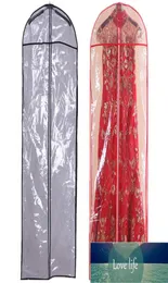 Länge 150 cm PVC Billig für Hochzeitskleiderbeutel Staubbedeckung Kleidungsstücke Brautkleid Tasche Abendkleid Cover M08363540103