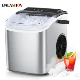 Ice Maker Electric Bullet Cylindrical Cube Maker via Scoop Automatisk Mini Ice Making Machine för Bar Home Kitchen Office 240509
