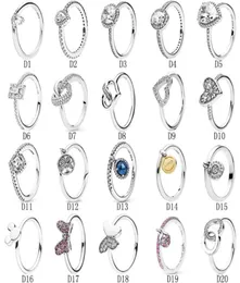 REAL 925 Sterling Silver Rings CZ Diamond Anillo en forma anillos de boda joyeria de selecso para mujeres 59 m25567269