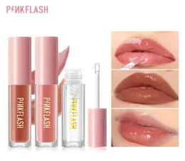 Pinkflash Crystal Jelly Lip Gloss Plumper Масло блестящее прозрачные жидкие помады Увлажняющие женщины макияж губы оттенок Balm Cosmetics5886276