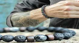 Black Moonstone Beads Bouddha Lava Stone Braceter Aromatherapy Diffuser Bracelets for Men9224652