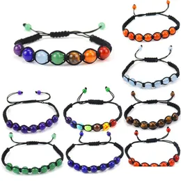 Andere Armbänder kreative Mode kreativ sieben Farbregenbogen Herren und Frauen gewebtes Armband Einstellbarer Tropfen Lieferung Schmuck Dhgarden DHNFQ