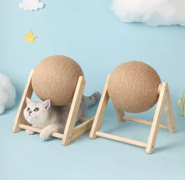 Кошка царапает шариковые игрушки котенок с сизаль веревочный шариковая доска шлифовальных лап игрушек для кошек скретчики.