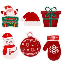 Geschenkverpackung 6PCS Weihnachten Plastik -Süßigkeiten -Taschen Santa Claus/Snowman/Handschuhe Biscuit Verpackungstasche 2024 Navidad Home Party Geschenke Packung