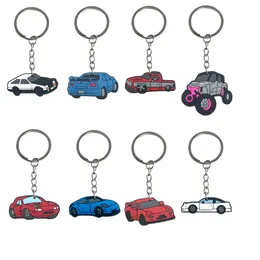 Charms Car Collection Schlüsselbund für Kids Party bevorzugt einen coolen Farbcharakter mit Armaturen Keychains Girls Keyring Geeigneter Schulbag Ke otjsm
