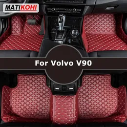 Floor Mats Carpets MATIKOHI Custom Car Floor Mats For Volvo V90 Auto Carpets Foot Coche Accessorie T240509