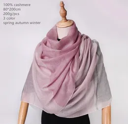 Schals Naizaiga 100 Kaschmir 80200 cm gestreiftes arnndyed rosa hellblau beige graue Frauen Winter Schal Sn2125483244