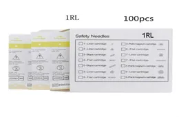 Ago per cartuccia da 100 pari 1RL Aghi a cartuccia Stirilizzato Stirilizzato sterilizzato Tatuaggio permanente Aghi di trucco Pesti per sopracciglia Lip9473745