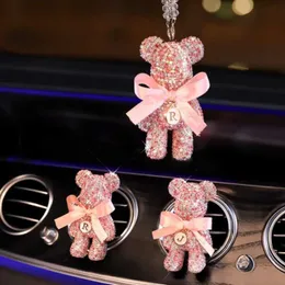 Decorazioni d'interni Cartoneon Diamond Crystal Borse Borso Auto Specchio a ciondolo Ornamenti sospesi Bling Car Decoration Interiori Accessori T240509