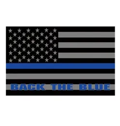 Back The Blue American Police Flag Double Stitched Flag 3x5 FT Banner 90x150cm Party Gift 100D Printed selling8414750