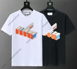 Men designer tee camiseta 24sss Itália letra colorida impressão de manga curta 1921 camise