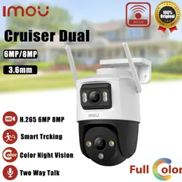 Dahua Imou Cruiser Dual 6MP 8MP 실외 Wi -Fi Camera Home Security IP AI 인간 차량 탐지 감시