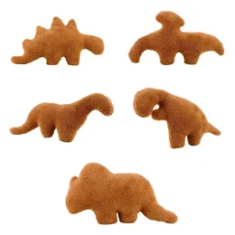 Dinozaur Kurczak Nuggets Pluszowe poduszka zabawki miękki blok blokowy lalka pterosaur Tyrannosaurus Rex Triceratops Dekorowanie sypialni Prezent 240509