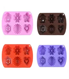 6 In 1 Cake Mold Tool Silicone Baking Pudding Jelly Chocolate Molds236k563e5960033