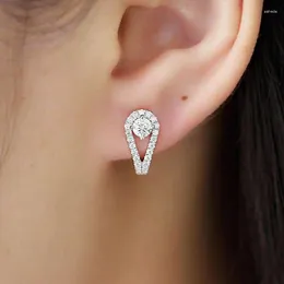フープイヤリングhuitan exquisite women's cubic zirconiaファッション多目的耳の穴を開けるアクセサリー