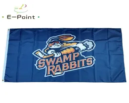 Echl Greenville Swamp Rabbits Bandeira 3 5ft 90cm 150cm Decoração de bandeira de poliéster Voador Garden Home Garden Gifts204W7282510