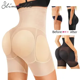 Fake Ass Sexy Butt Lifter Shaper High midja Slim Hip Lifting Body Shapers med höfter vadderade formkontroll trosor för kvinnor 240426