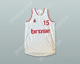 Custom Nay Mens 청소년/어린이 Duncan 15 Brose Bamberg Germany White Basketball Jersey 최고 스티치 S-6XL