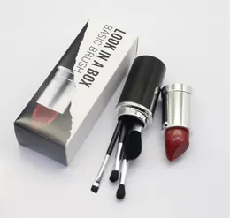 MブランドリミテッドルックインA Box Brand Makeup 4PCS Basic Brushes Set Big Lipstick 4PCS Cosmetics Brush Set Kit High Quality 7420958