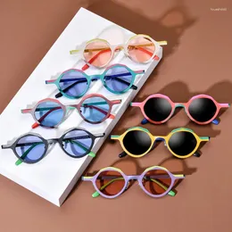 Sunglasses Multicolor Pure Titanium Personality Tinted Glasses Retro Polarized UV400 Polygon Fashion Light Coloured Driving Glas