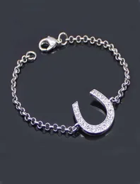 Braccialetti a ferro di cavallo a cavallo da piombo e nichel a collegamento a cavallo di gioielli a ferro di cavallo decorati con bling bling ceco crista27703839