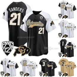 NCAA College Colorado Buffaloes Baseball Jerseys Shedeur Sanders Sy'veon Wilkerson Dylan Edwards Travis Hunter Anthony Hankerson Xavier Weaver Jimmy Horn Jr Woods