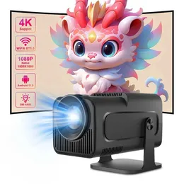 Projectors FGHGF Android 11 4K Portable Projector Native 1080p Hy320 WiFi 6 BT5.0 1920 * 1080P Projector Projector ترقية HY300 J240509