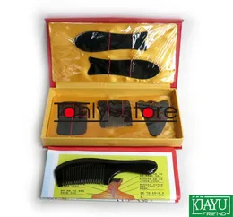 100 Buffalo Horn 전통적인 침술 마사지 도구 용지 박스 Gua Sha Beauty Kit 5pcsset 1pcs Guasha 차트 1pcs comb6012613