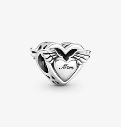 100 925 Sterling Silver Angel Wings Mom Charm Fit Original European Charms Armband Fashion Jewelry Accessories8925267