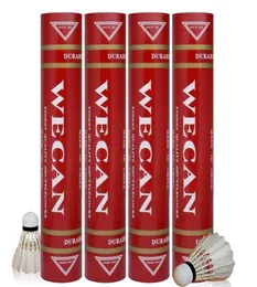 Wecan Wecan Badminton Shuttlecock Red Feather Shuttlecock Grade Duck Feather Shuttlecock para Tourn6205585