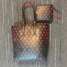 Woman bag top quality fashion totes composite handbag women genuine leather ladies purse bags big size 2pic set luxurys wallets for red 333m