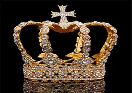 Crown masculino Crown Crown Bridal Weddal Rei Royal Rei Tiara Vestido de Vestido de Aniversário Desempenho Acessórios de Desempenho DiADem S9261525105