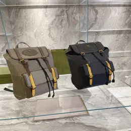 Klasyczne męskie miękkie podróż plecak Katy Perry Sup Paski internetowe Brązowe żółte vintage płócienne torba luksusowa designerskie torby na ramię 269c