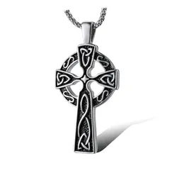 Colares pendentes Vintage Viking Irish Concentric Nó Colar para homens Retro Lrish Celtics Jóias Religiosas Male 24inch1276105