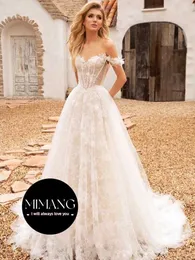 디자이너 Bateau Light Wedding Dress 2024 New Bride 간단하고 고급 야외 드레스 여성 스타일