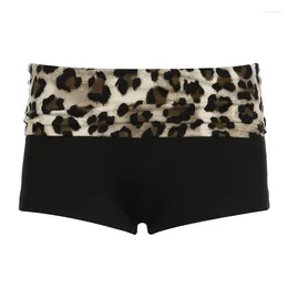 Women's Shorts Sexy Mini Punk Hip -hop Casual Streetwear Gothic Fairy Tale Emo Girls Leopard Print Vintage Y2K Cute Ultra