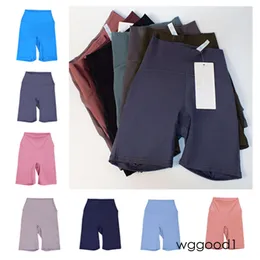 Ll nackt ohne t-line hohe Taillen-Yoga-Kleidersport Jogging Short Middle Hosen Fiess Lu-Leggings Frauen Shor 716