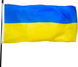 DHL Ukraine Flag 3ftx5ft Ukrainische Nationalflags Polyester mit Messing -Teilen 3x5 Foo5292719
