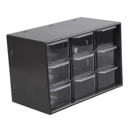 Schmuck Aufbewahrungsbox Mini -Trümmerschränke Gitter tragbare Amall Schubladen Sortiergitter Desktop Office Supplies Farbe zufällig 1pcs