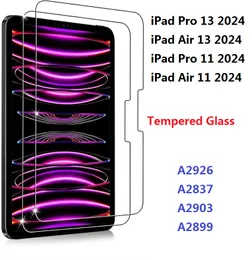 iPad Air 11 Pro 13 Air 6 2024タブレットクリアフィルムスクリーンプロテクター用の強化ガラス