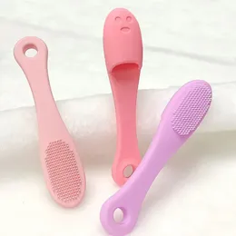 1PC mini silikonowy szczotka do czyszczenia pędzla palca garszka usuwanie nos w podkładce do mycia puszka do masażu narzędzia do masażu