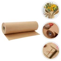 3pcs Geschenkverpackung 50 cm*6 m/10 m Kraftpapier Rollen Geschenkverpackung Bulletin Boards Handwerksstrauß Poster Umzug Papier Verpackungspapier